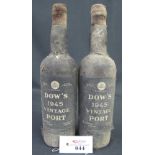 Two bottles of Dow 1945 vintage port.