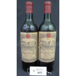 Two bottles of Chateau Pedesclaux Grand