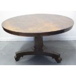 VICTORIAN ROSEWOOD CIRCULAR CENTRE TABLE