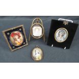 COLLECTION OF FOUR 18TH CENTURY AND LATER PORTRAIT MINIATURES,