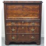 19TH CENTURY MAHOGANY UPRIGHT SECRETAIRE