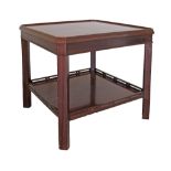 A Chinese Chippendale style mahogany coffee table, early 20th century. 53X53cm, H53cm