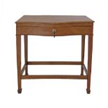 An English c19th century oak cutlery canteen converted to a box / side table. Alterations. W65cm,