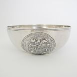 A Hallmarked 900 "C.TH.ARGYRIDES & CO, Cypriot silver bowl W13cm, weight: 140g.