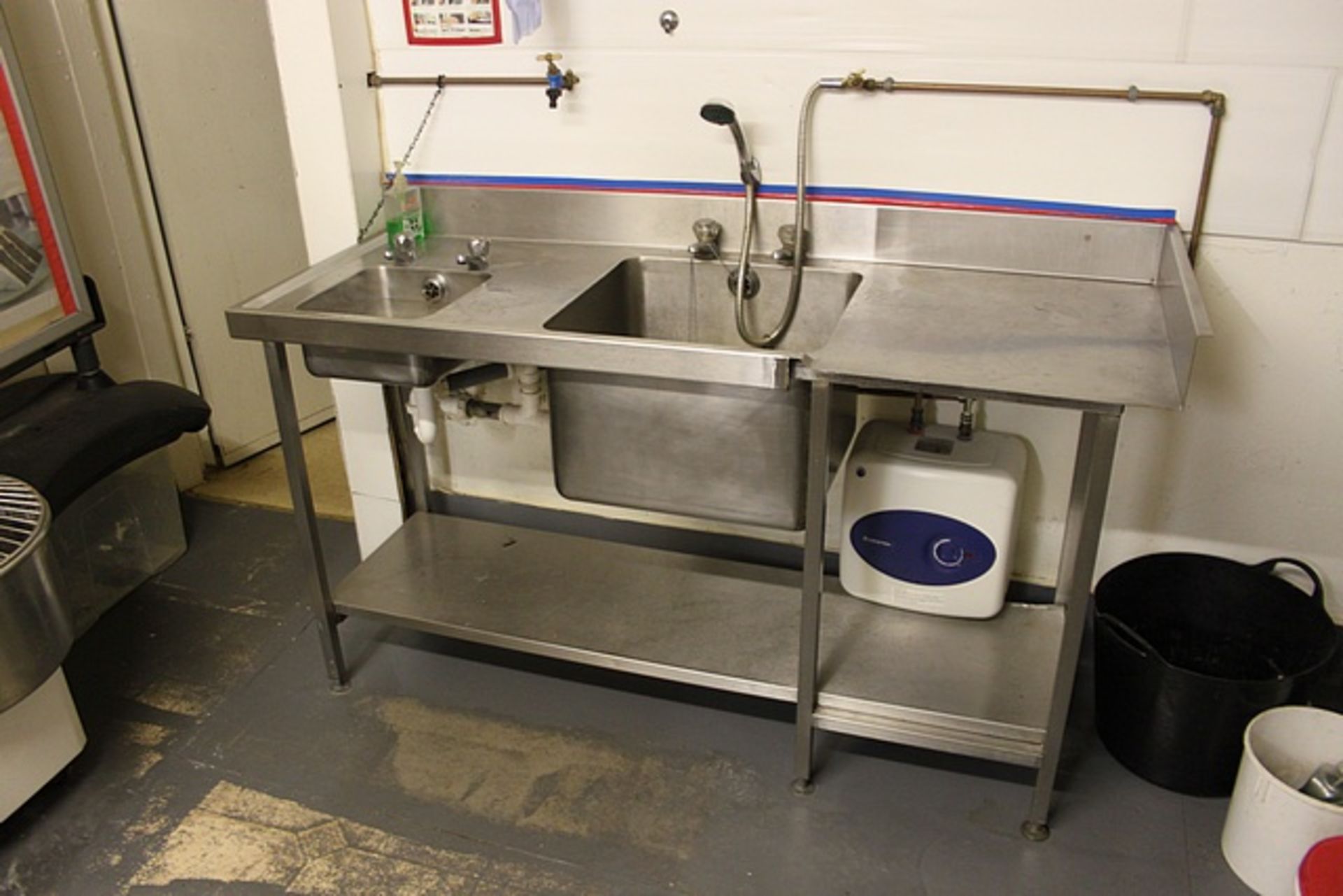 Stainless steel twin basin sink 1700mm - Image 2 of 2