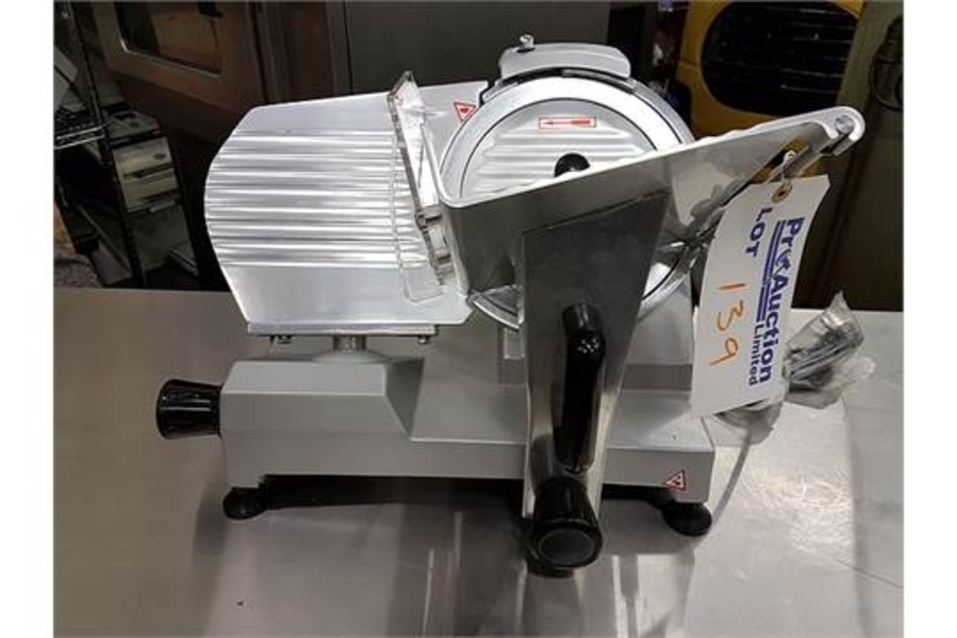 Gravity 220S Automatic Meat Slicer - a high quality gravity feed slicer with a chromed steel blade