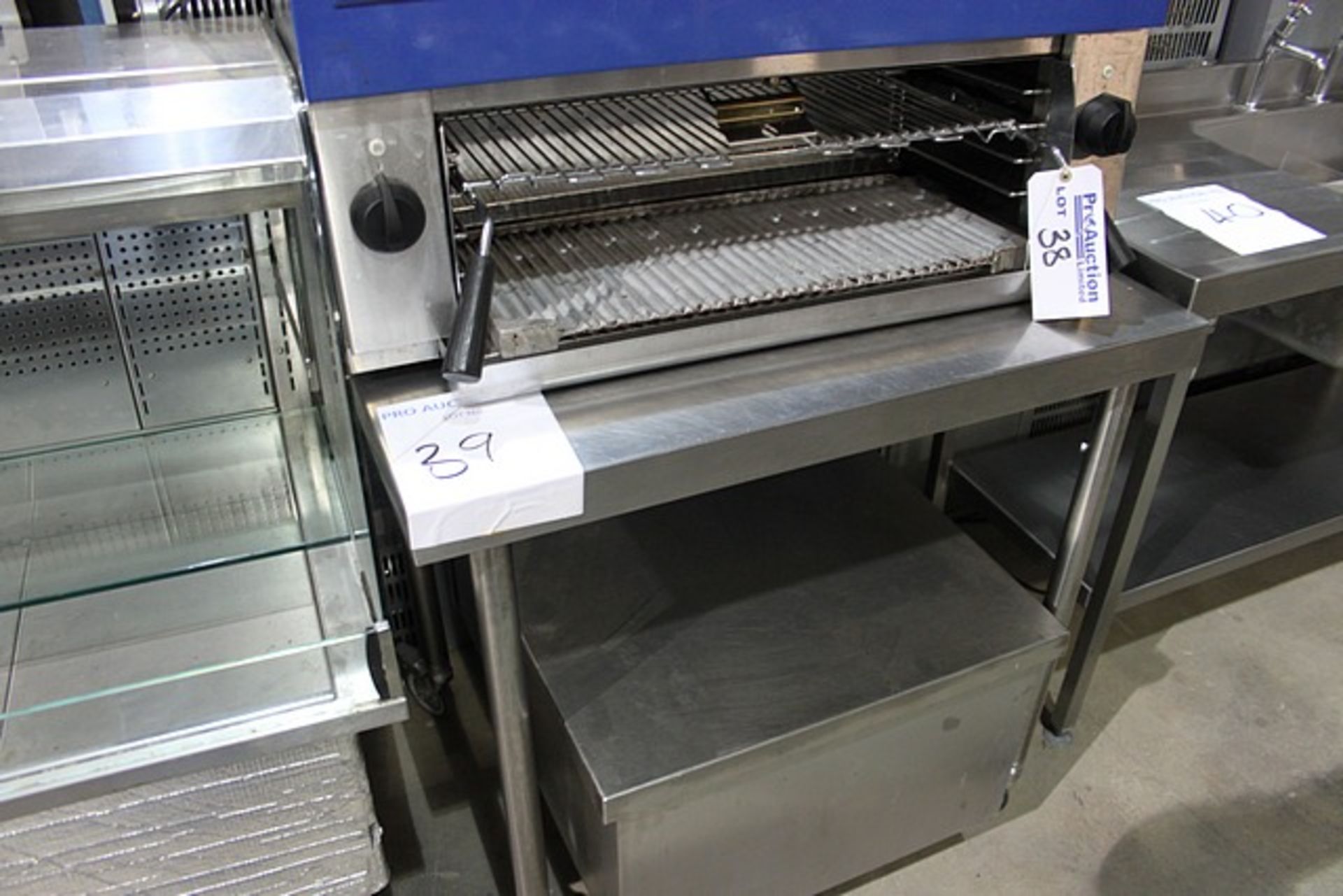 Bartlett B Line stainless steel mobile preparation table 900mm x 700mm