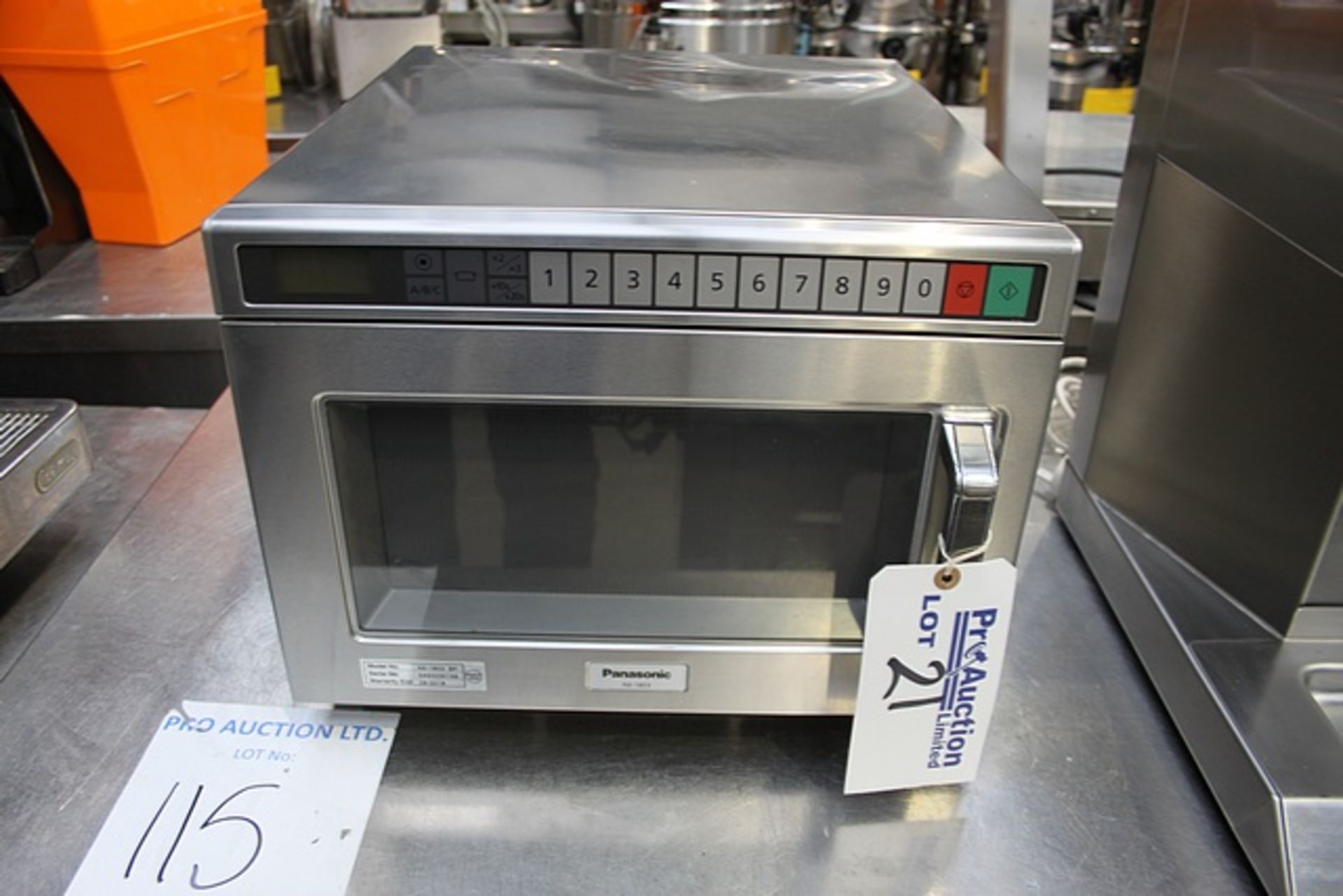 Panasonic NE1853 stainless steel microwave oven Stainless steel body and cavity Programmable touch - Image 2 of 2