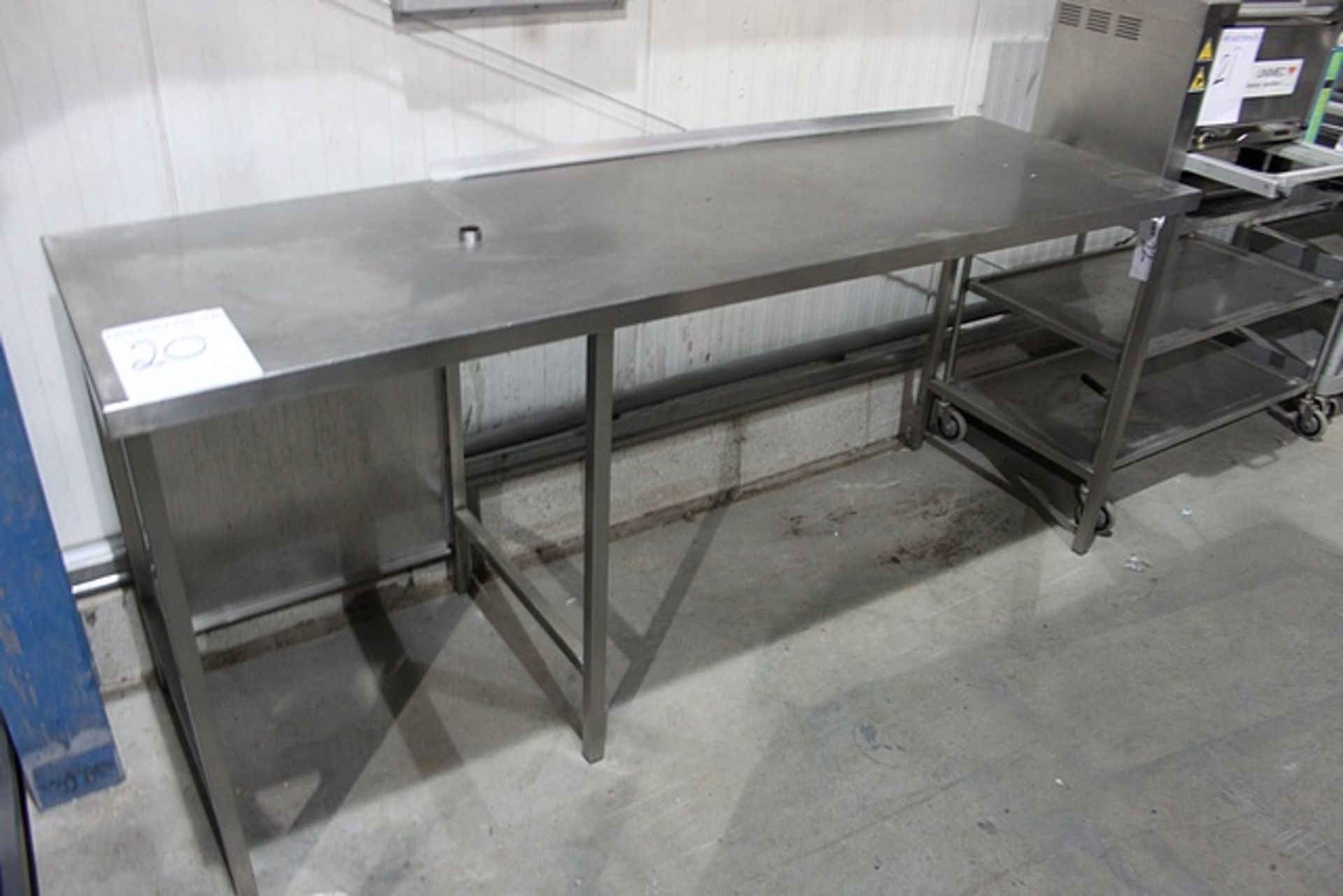 Stainless steel prep table 2090mm x 650mm