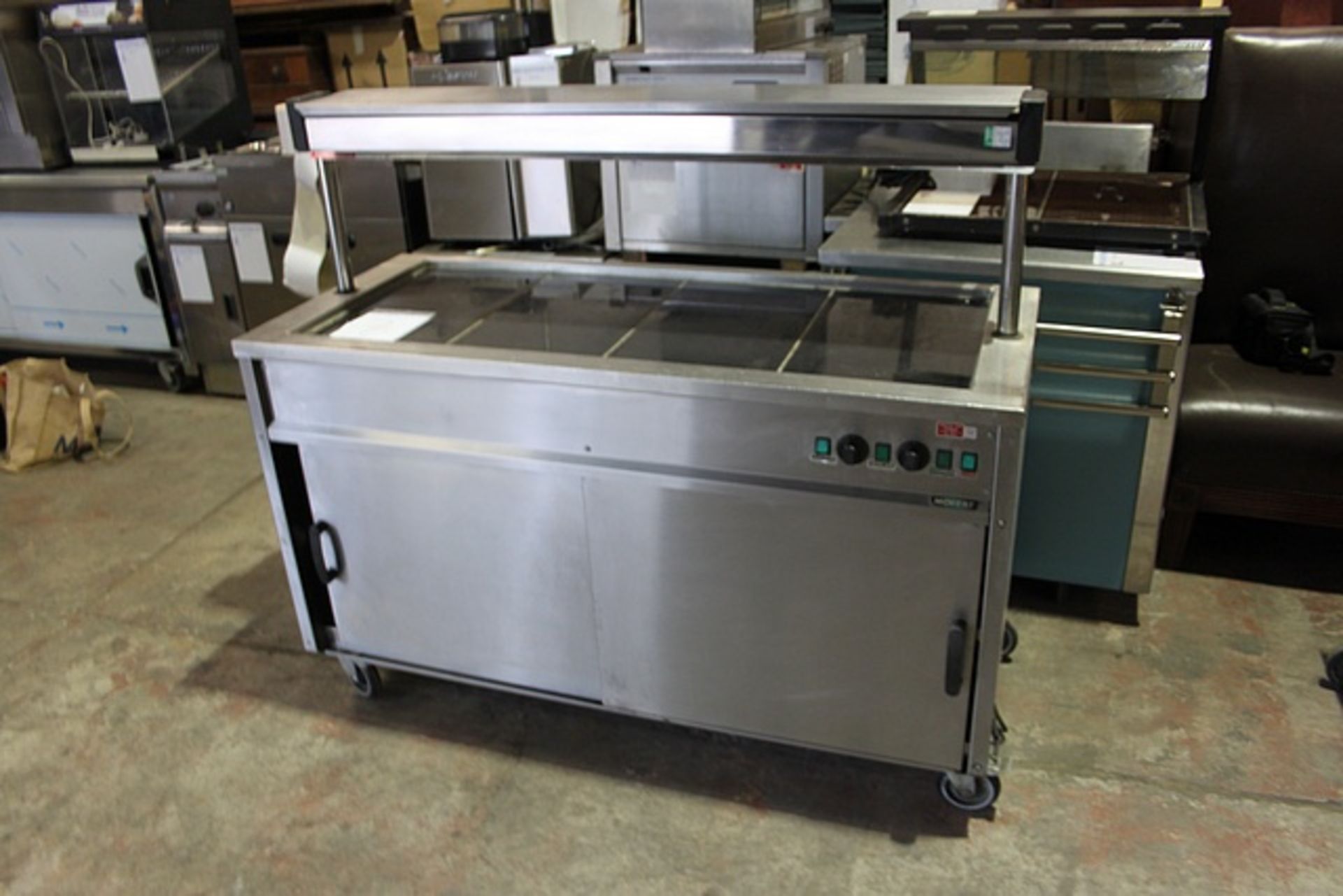 Moffat 431 Versicarte mobile hot cabinet heated serve over with four ceramic hot plates and overhead - Image 2 of 2