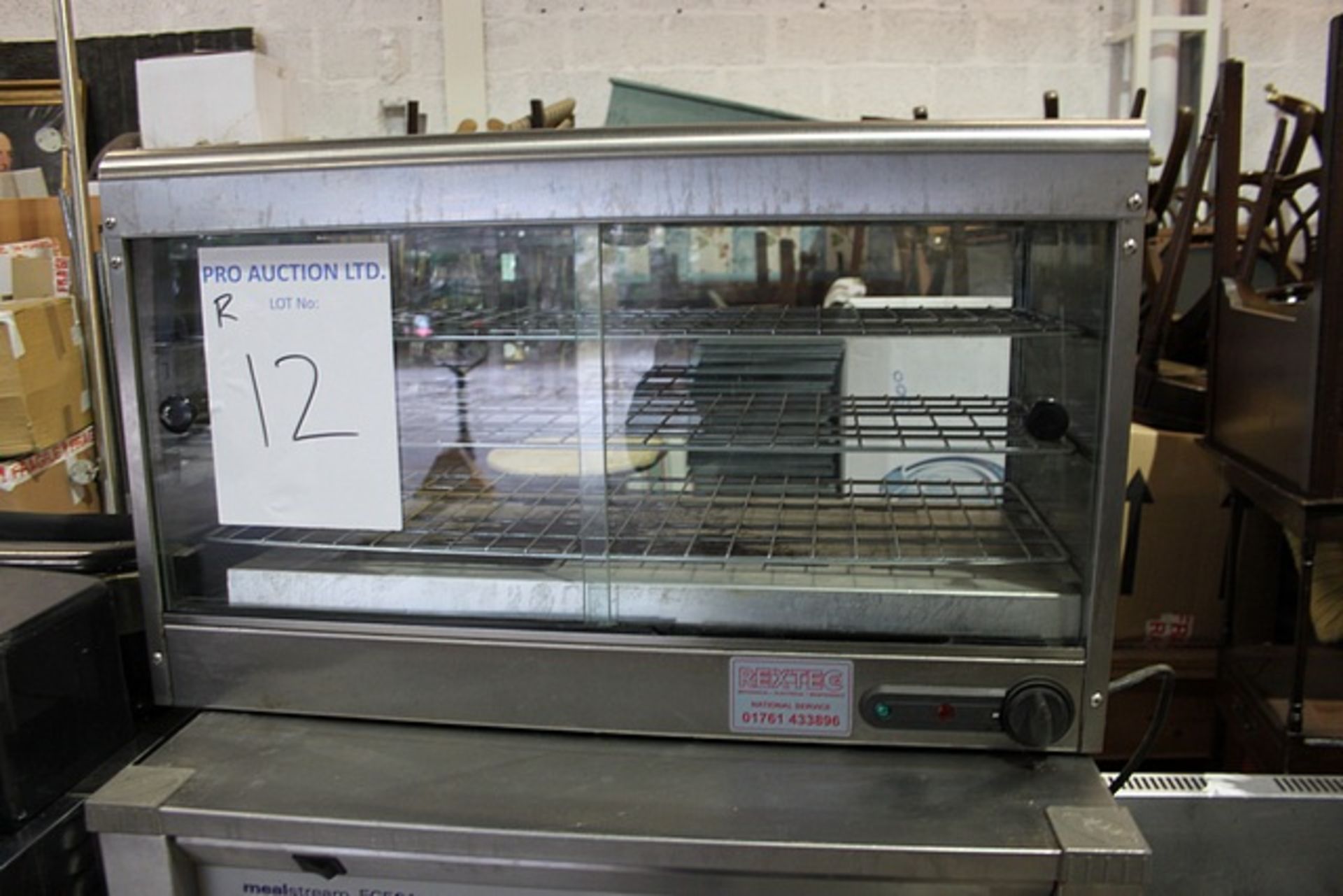 Parry CPC heated pie cabinet high quality stainless steel toughened glass to front and rear