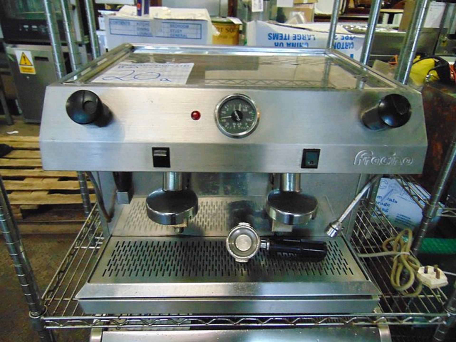 Fracino Espresso two cup commercial coffee machine 560mm x 460mm x 470mm - Image 2 of 2