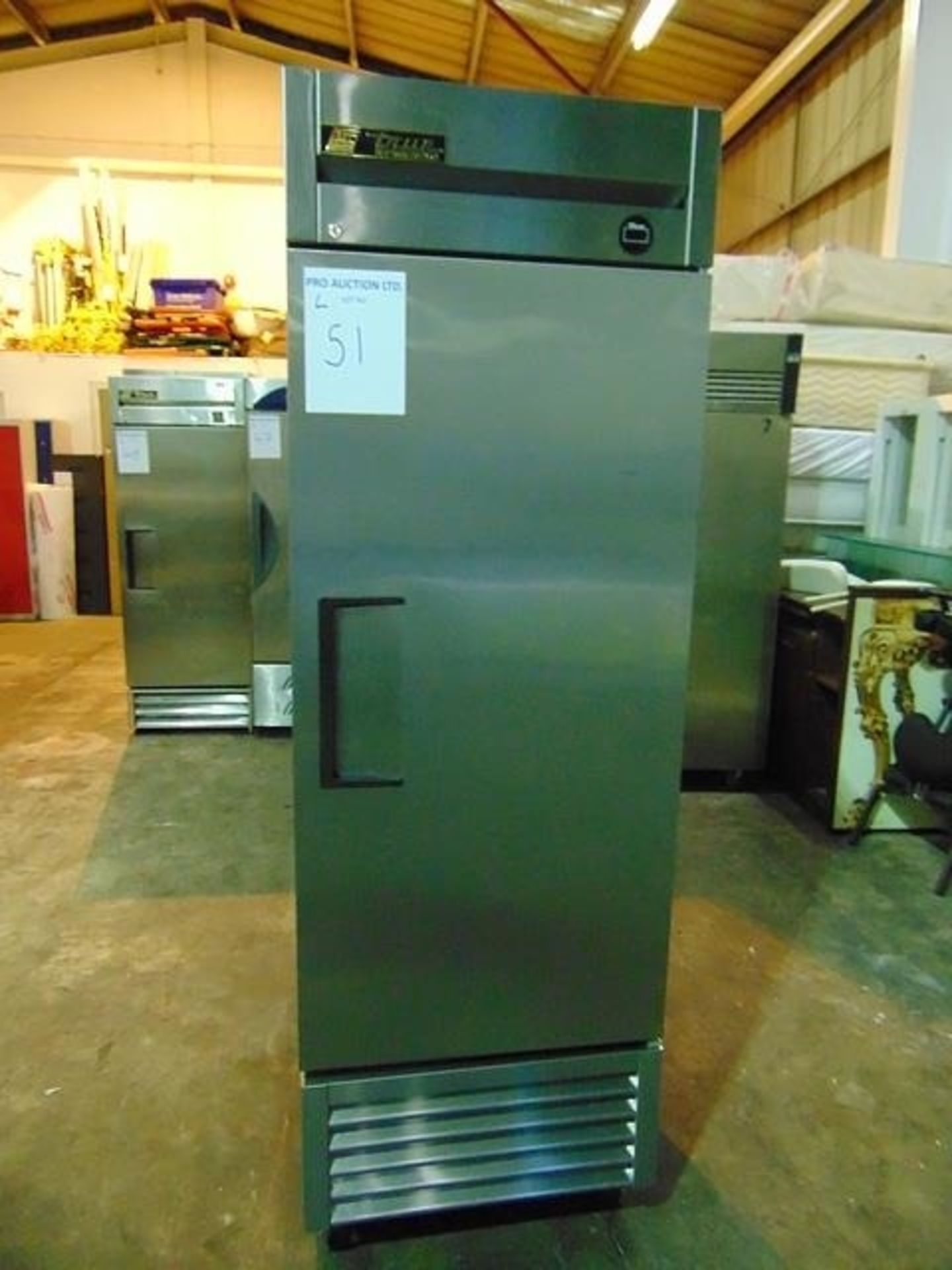 True T-23 stainless steel commercial upright fridge stainless steel self closing door with lock