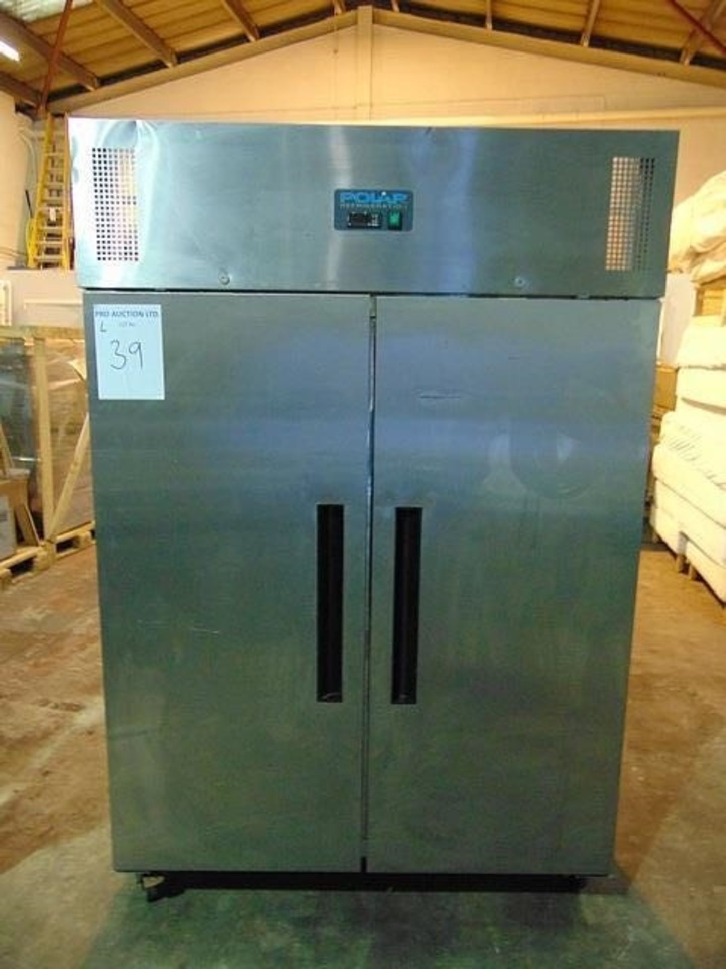 Polar G594 double door fridge stainless steel 1200 litre commercial fridge gastronorm 2/1 interior