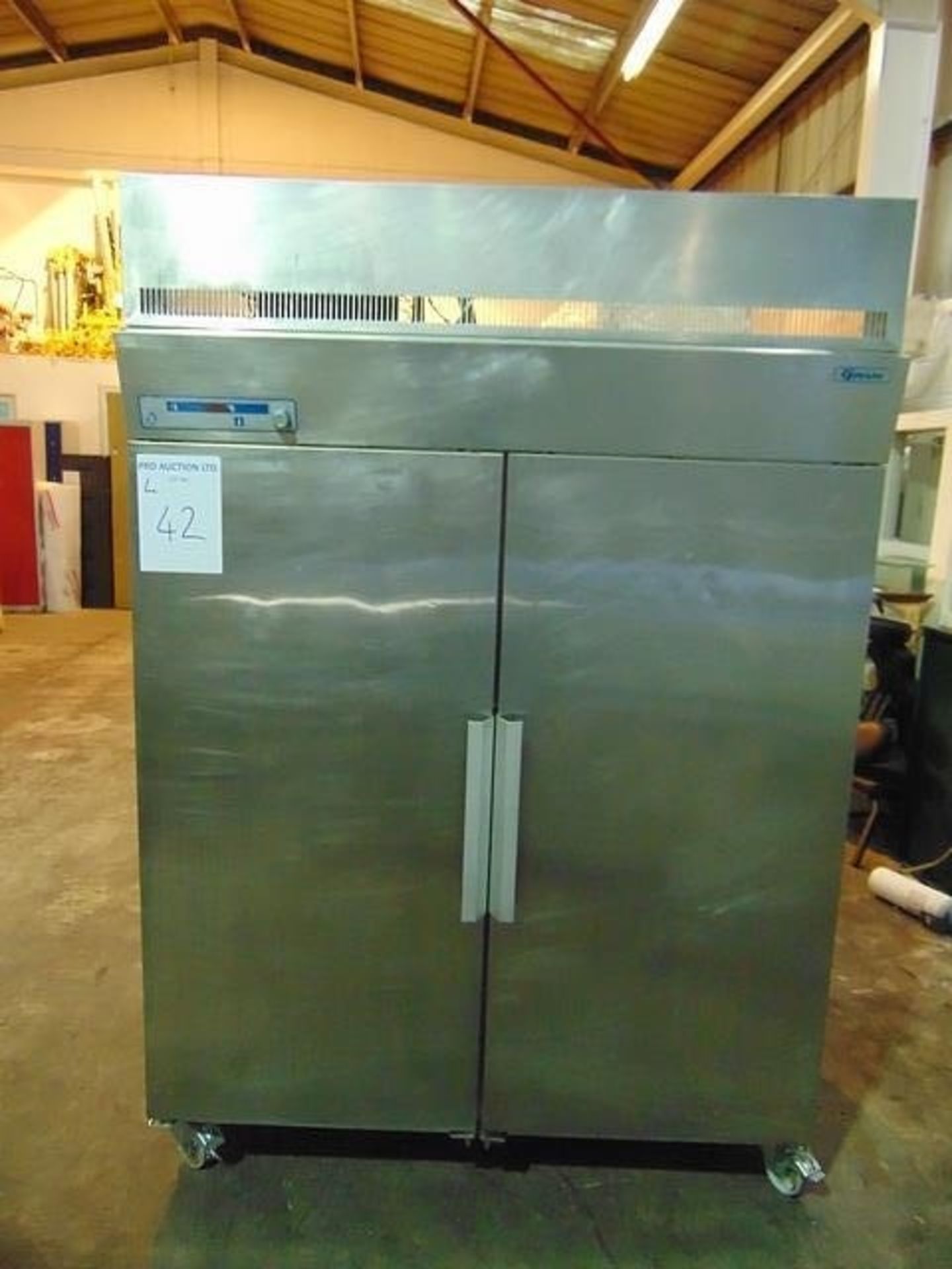 Gram K1305 stainless steel double door commercial fridge stainless steel construction two sturdy,