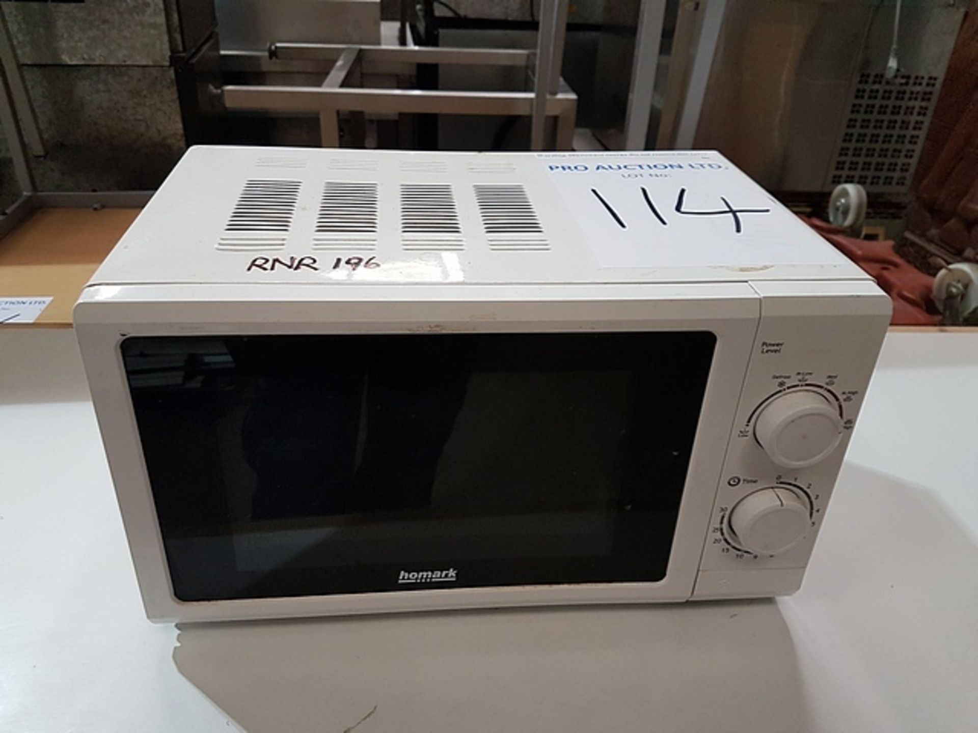 Homark 17LMWH 700w 17L capacity microwave with manual controls in white 261mm x 454mm x 314mm