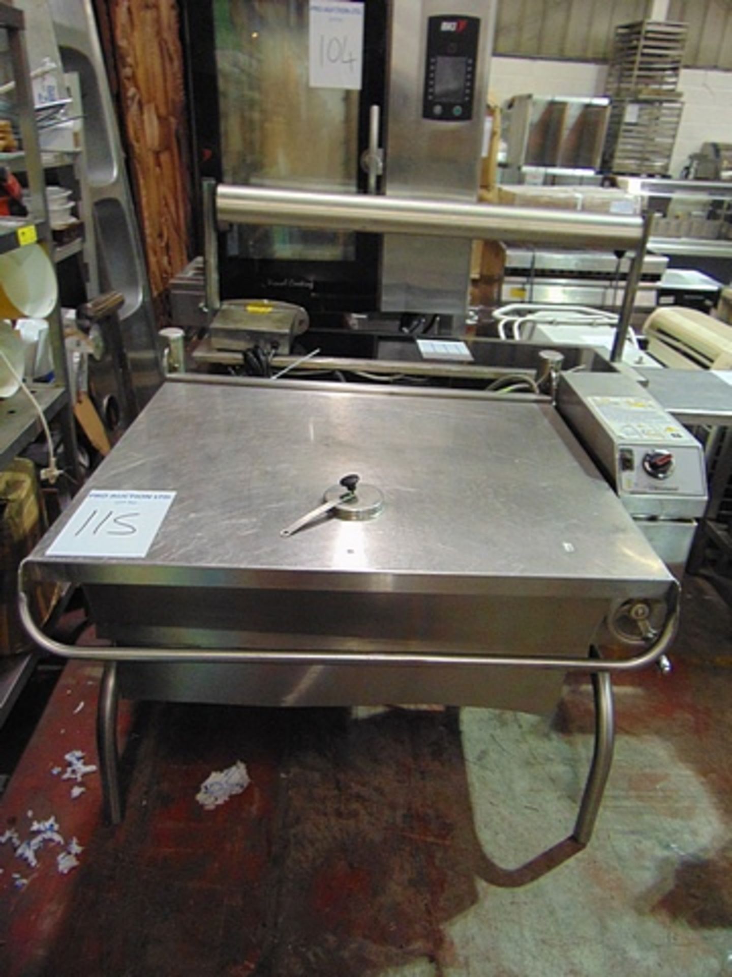 Cleveland SEL-40 40 Gallon DuraPan Electric Open Base Tilt Skillet - 18 kW With the 40 gallon
