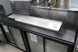 Stainless steel wall shelf no brackets 1340mm x 250mm