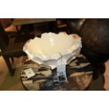 Bowl Tony White Radica large decorative bowl featuring a smooth interior and sculptured pearly white