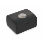 Box calf extra small black horn with white lamination on top, sleek and masculine, a truly