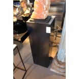 Pillar Posé a ebony pillar column in stone black parchment 40x40x120cm Cravt SKU 703233