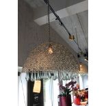 Hanging Lamp Fairytale Nickel Fine Iron Wire Nickel Plated with Glass Drops 60x70cm NL Cravt SKU