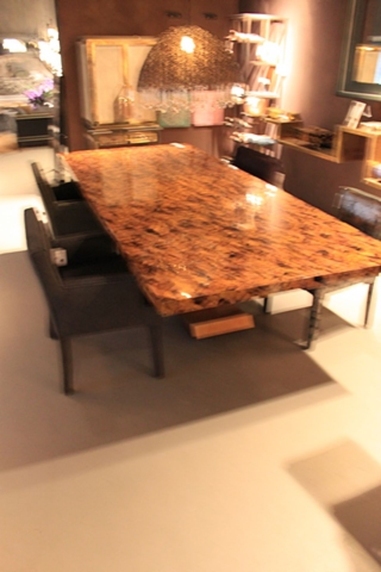 Dining Table C's a simply beautiful piece of furniture crafted from hand-cracked penn shells in