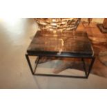 Coffee Table Lakor natural solid top in petrified wood - petrified wood is the name given to a