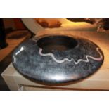 Ufo Planter Dark Silverleaf S23 with Mother of Pearl Ufo Dark Silverleaf Large. An out of this