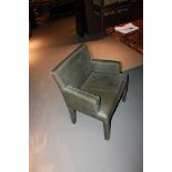 Dining Armchair Stockholm hand crafted and upholstered in rusty grey cow leather 70x61x84cm Cravt