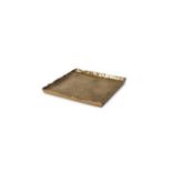 Tray lauri medium hand pinched in brass finish, serve guests in chic elegance with this medium sized