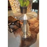 Side table, hand crafted with a chromed fine iron wire construction, a decadent and modern