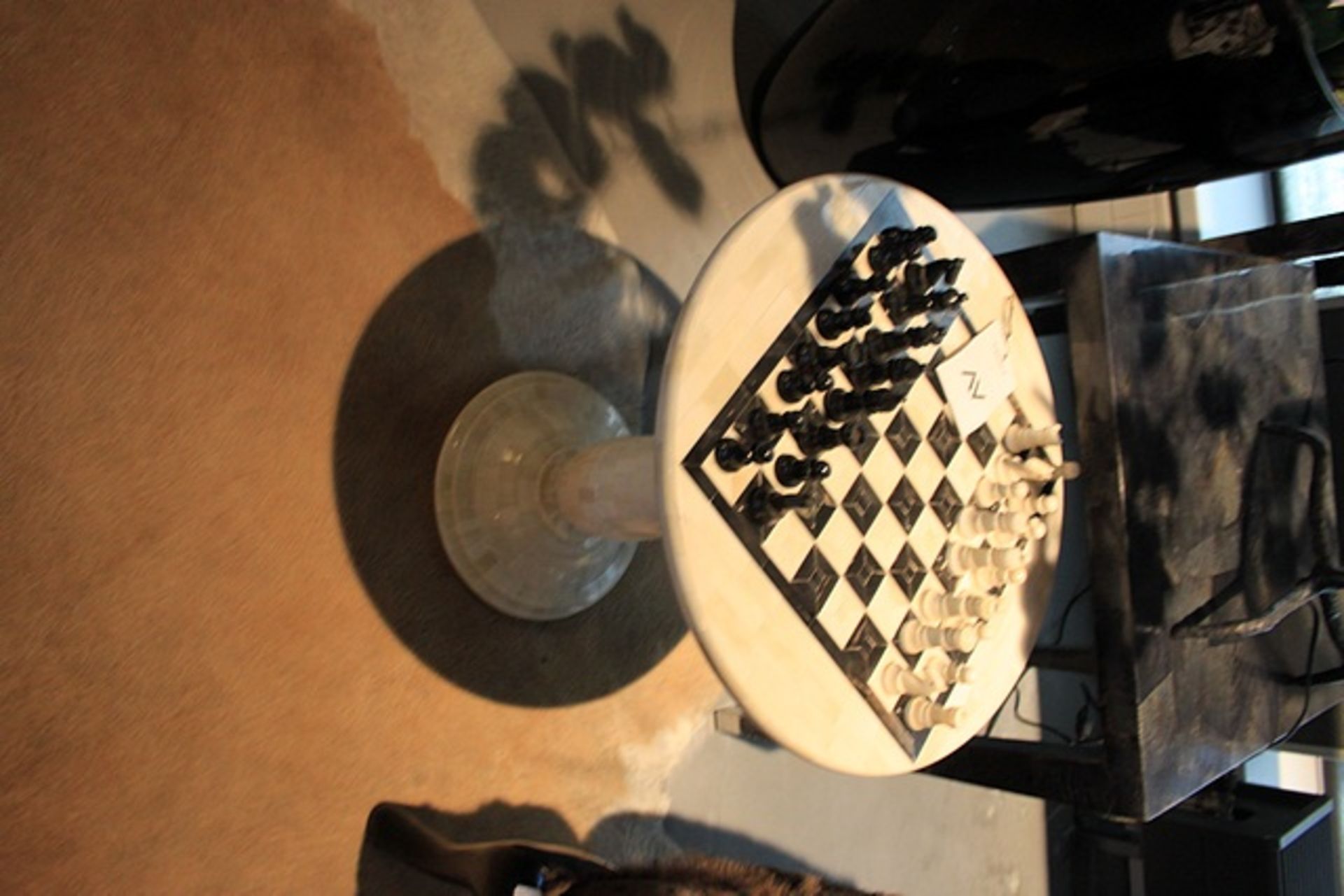 Table Chess Alano chess table hand carved from buffalo horn and bone polished table with chessmen