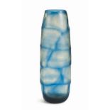 Vase blue cream blue and cream with stone cut. Delectable sky blue tones dreamily encompassing