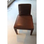 Dining Chair Helsinki Brown Cow Leather Brown Rusty 54x60.5x84cm Cravt SKU 850160