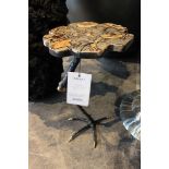 Side table break a leg side table with sand top sepataria stone top, a solid antique monopodial