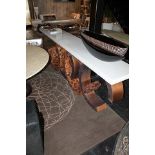 Console C large hall table hand-shaped pen shells in natural shades of brown create a mosaic with