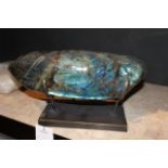 Stone No.11 Labradorite objet d'art a multi-dimensional crystal, working on both the physical and