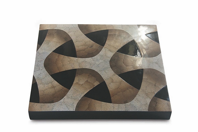 Wall panel knit lacquer and eggshell inlay. Any minimalist or just modern interior would be