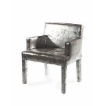 Chair stockholm silver cow leather antique silver brown rusty. An extravagent addition perfect for