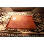 Tray teller natural natural tan antique leather. Authentic and rustic, affectionately crafted from