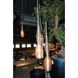 Hanging Lamp Rain is inspired by nature, and is curvaceously formed from nickel plated fine iron