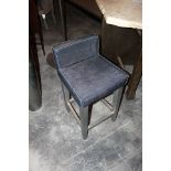 Bar Chair Goteborg upholstered in stingray and dark blue cow leather 45x90cm Cravt SKU 850282