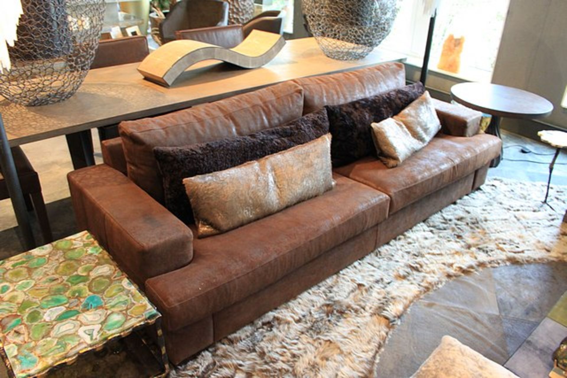 Sofa Ghilby a stunning supple ebony brown leather upholstered sofa lavish sofa, with its sheer