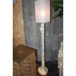 Floor Lamp Chips white large bark metal chips in ivory white powder coating 142x30cm Cravt SKU