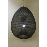 Hanging lamp wave anthracite swirl hang, Ideal for installation above a dining table or kitchen