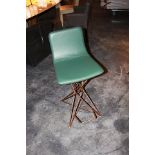 Bar Chair Chaos a modern contemporary bar stool on a matt gold leg frame 40x51x93cm Cravt SKU