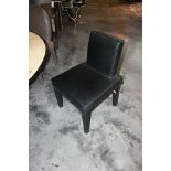 Dining Chair hand crafted upholstered in black cow leather black rusty 54x60.5x84cm Cravt SKU