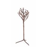 Holder candle tree medium aluminium antique brass coated branch leg. Resplendent for any modern