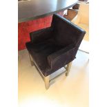 Bar Armchair Stockholm Short Bar Chair Nubuck Flotter NightblueCow Leather Nubuck Flotter